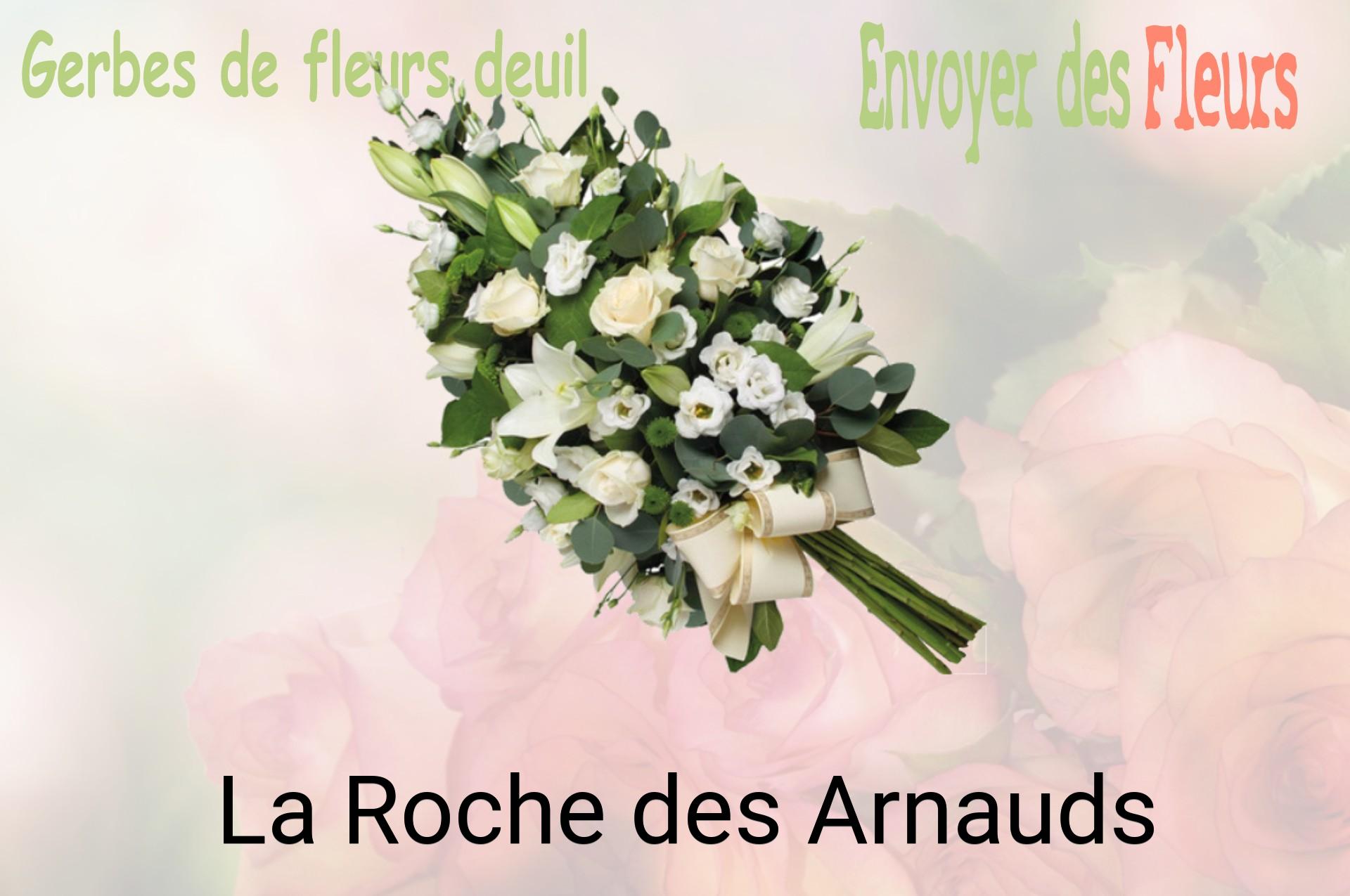 Gerbe de fleurs de deuil livrée à La Roche-des-Arnauds